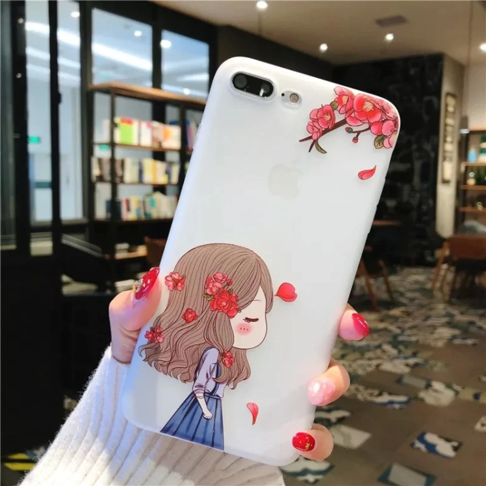 Soft Gel Girly Sakura Cherry Blossom Silicone iPhone 7/8 Cases